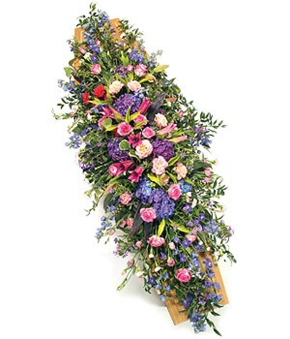 Pink and Mauve Casket Spray Product Image